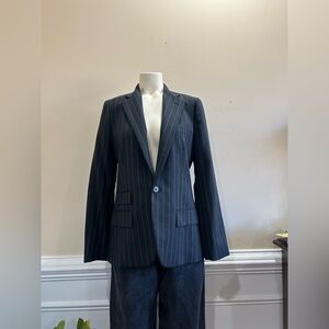 Polo by Ralph Lauren Navy Pinstripe Wool Blazer
